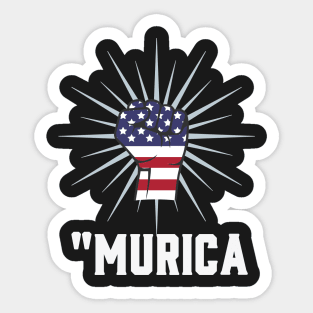 4th Of July: "Murica Shirt Sticker